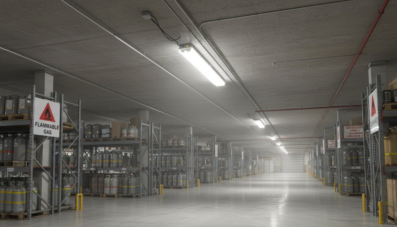 Eaton CEAG eLLK92 Linear Light Fitting in Warehousing Environment