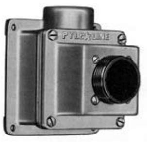 Amphenol Star-Line Receptacle Mounted to Junction Box With Straight Adaptor