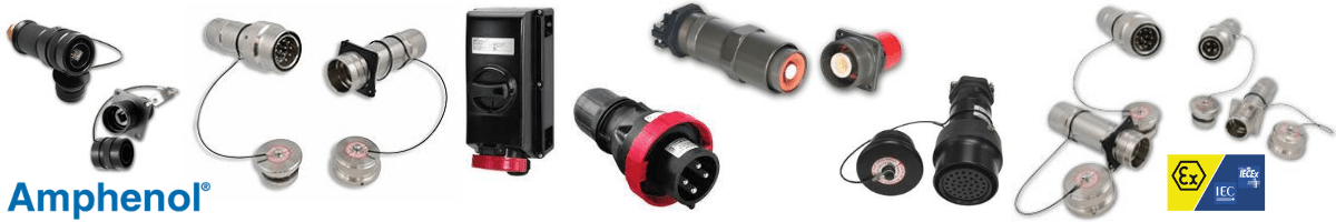 Amphenol Hazardous Area Connectors | Amphe-Ex | Amphe-Coal EX | EX309 | Rig-Power | Star-Line EX | Amphe-Mine EX