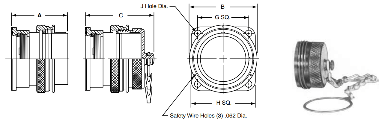 Amphenol Star-Line Straight Plugs | Dimensions