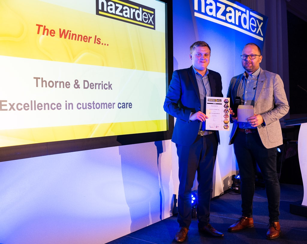 Terry McDonald Business Development Manager collecting the award on behalf of T&D