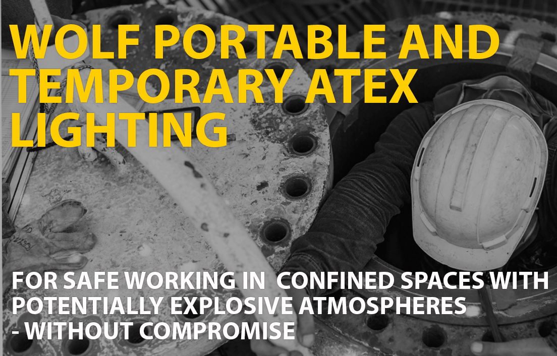Wolf Portable & Temporary ATEX Lighting For Hazardous Areas