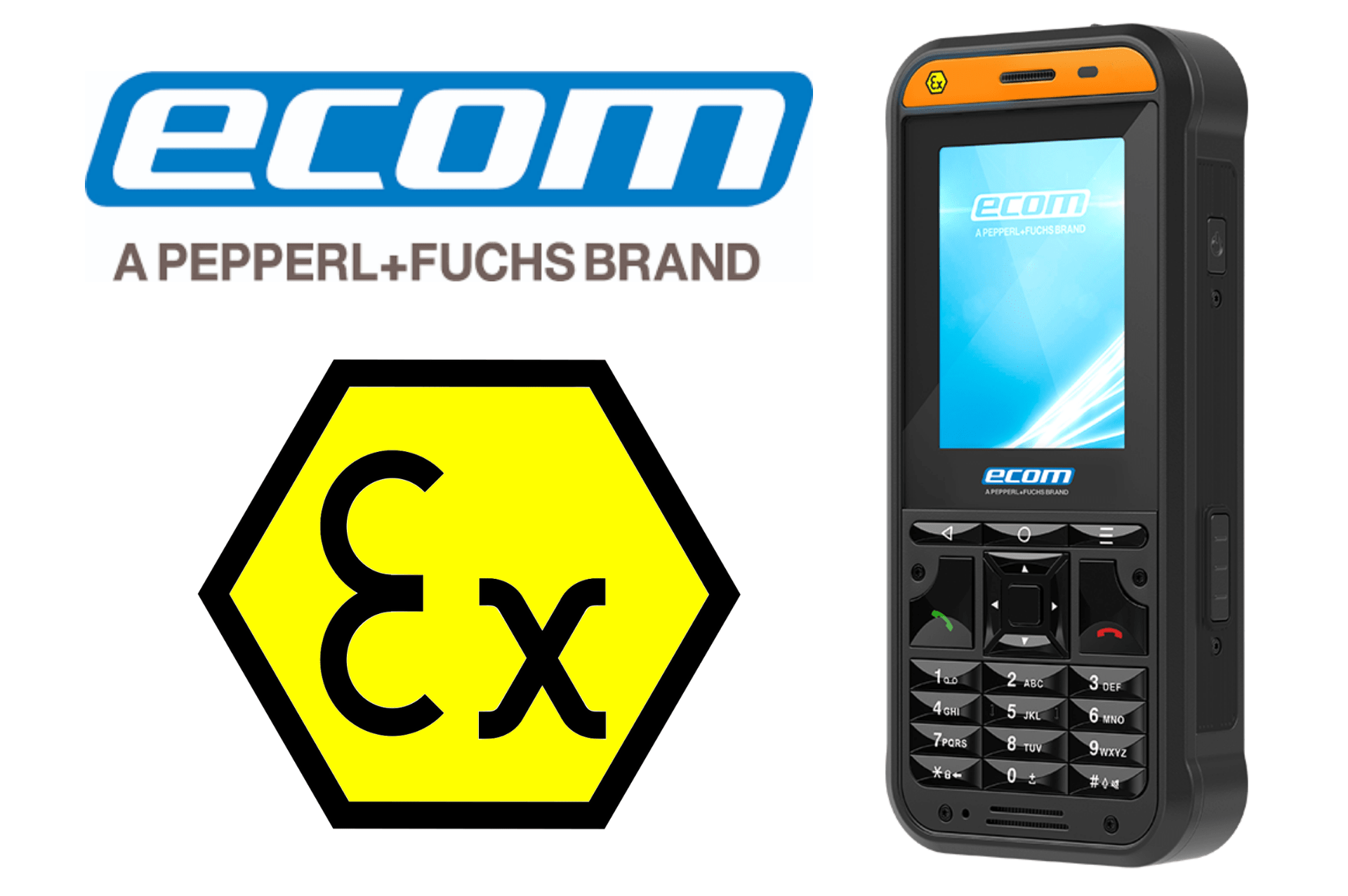 Intrinsically Safe Mobile Phone Zone 2/22 Hazardous Area – Ecom Ex-Handy 10 DZ2