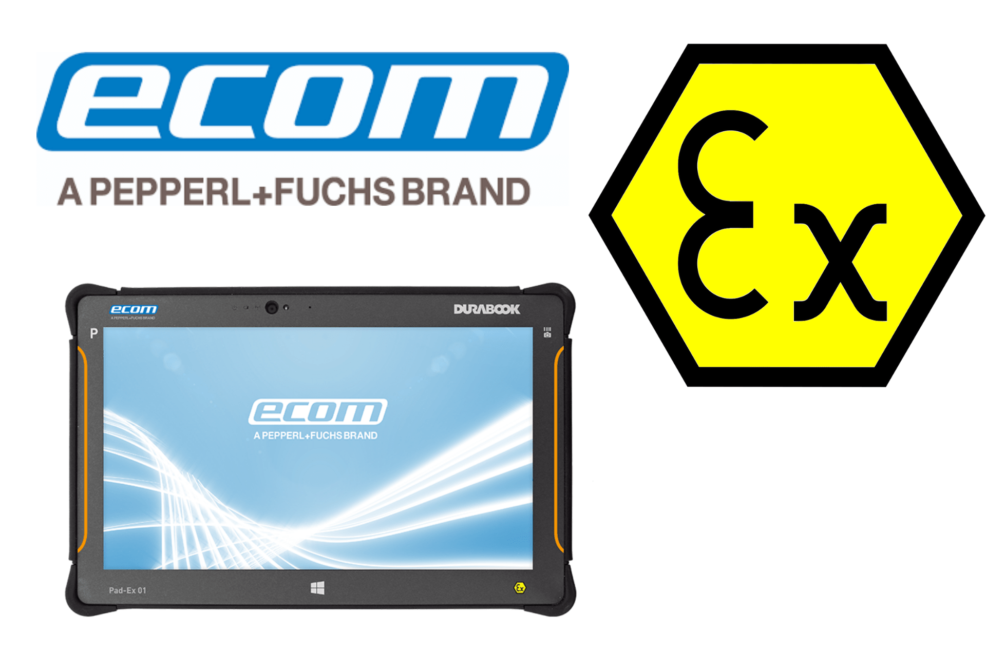 ATEX Tablet Zone 2 & Div 2 Hazardous Area – Ecom PAD-EX 01 P8 DZ2 Windows Tablet