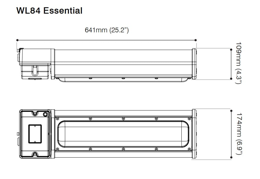 Zone 1 Light Fittings - Product Dimensions