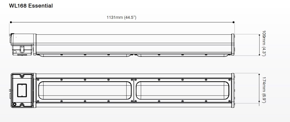 Zone 1 Light Fittings - Product Dimensions