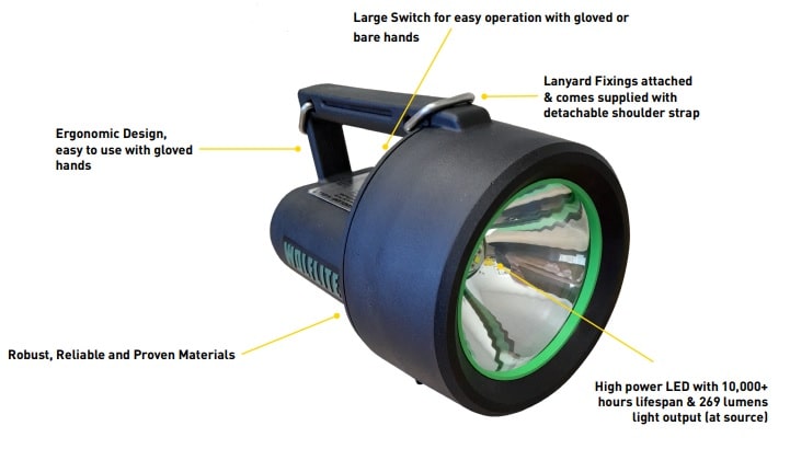 Wolflite H-4DCALED ATEX Handlamp