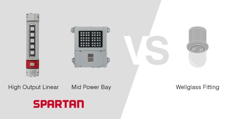 SPARTAN Mid Power Bay & Linear v Wellglass Fitting