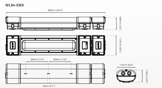 Zone 2 Light Fittings – Product Dimensions Zone 2 Light Fittings – Product Dimensions