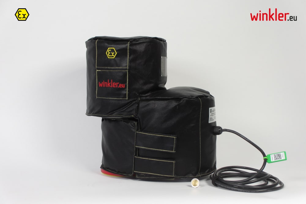 Hazardous area heating jacket for detergent container (WOTX2891)