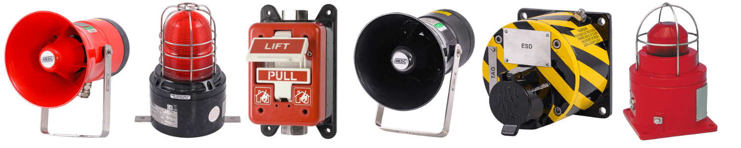 MEDC SIL1 & SIL2 Rated Sounders, Beacons & Call Points