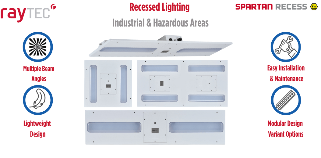 Recessed LED Lighting For Hazardous & Industrial Areas