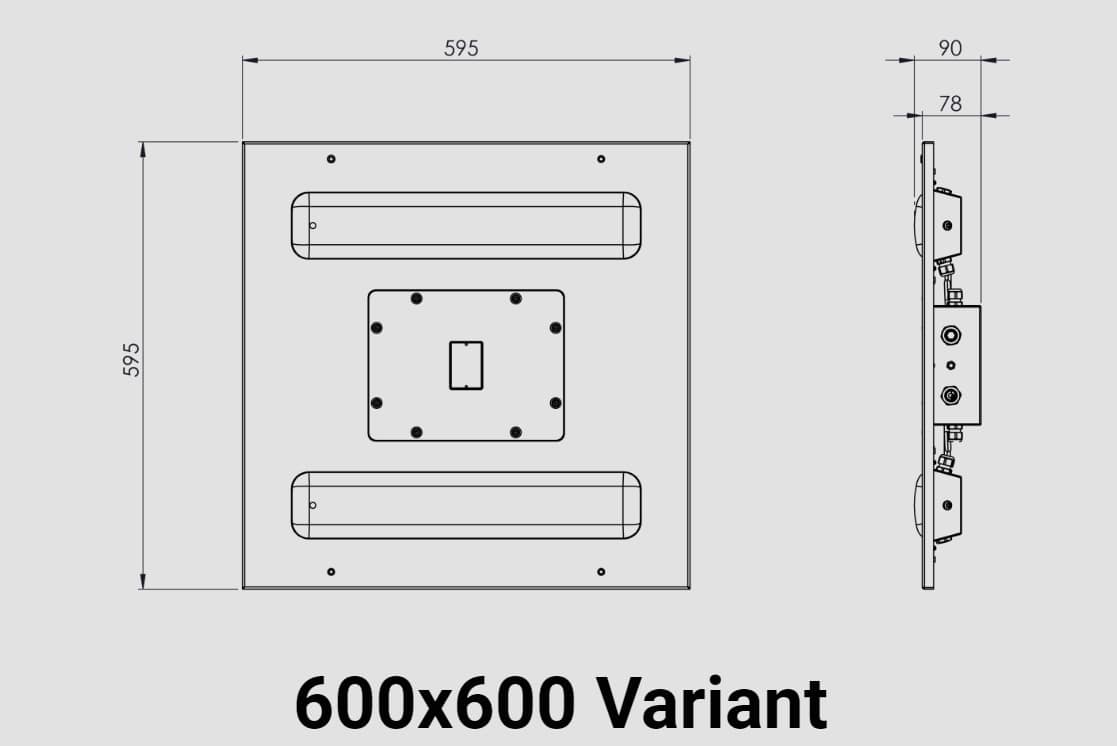 Recess Modular Lighting 600 x 600 Variant Recess Modular Lighting 600 x 600 Variant