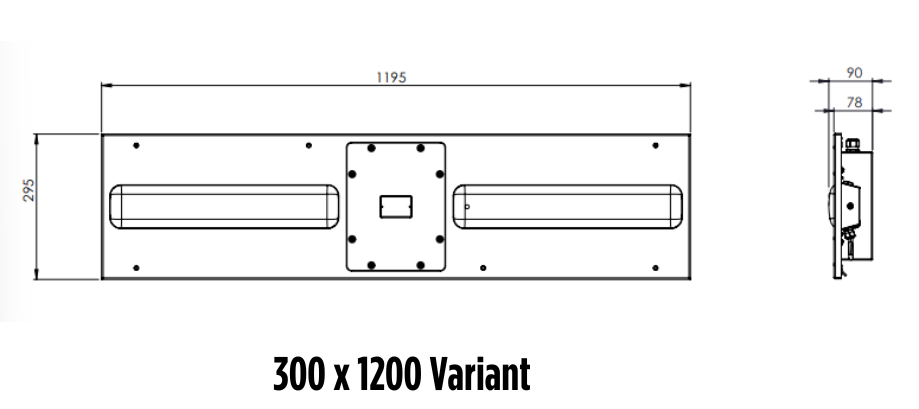 300 x 1200 Recessed Lighting