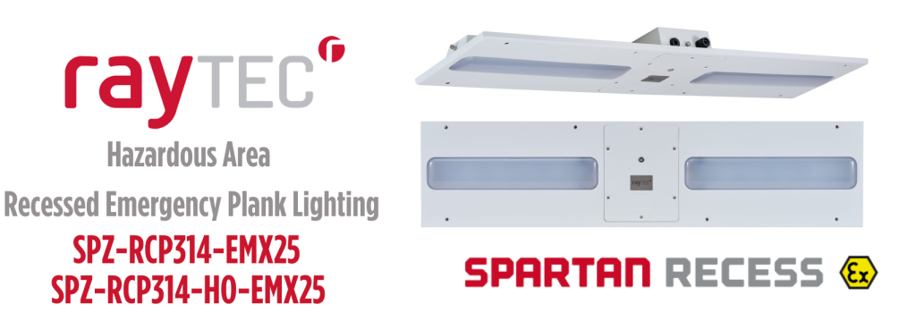 Hazardous Area Recessed Plank Emergency Lighting | SPARTAN Recess SPZ-RCP314-EMX25 
