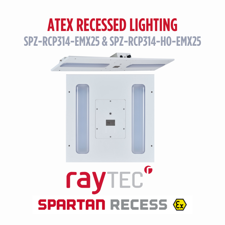 Hazardous Area Recessed Plank Emergency Lighting | SPARTAN Recess SPZ-RCP314-EMX25 