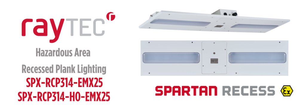 Hazardous Area Recessed Plank Emergency Lighting | SPARTAN Recess SPX-RCP314-EMX25