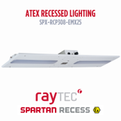 SPARTAN Recess Zone 1 Recessed Plank Emergency Hazardous Area Lights | SPX-RCP308-EMX25