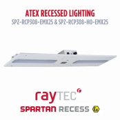 SPARTAN Recess Zone 2 Recessed Plank Emergency Hazardous Area Lights | SPZ-RCP308-EMX25