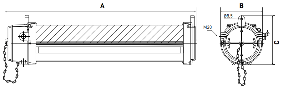 LED Linear Lighting EVF P TL ATEX