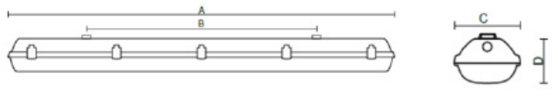 LED Linear Lighting L2EX Dimensions