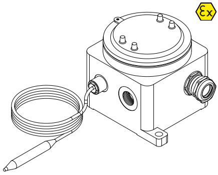 Eltherm Ex Capillary Thermostat EL-CT Technical Drawings