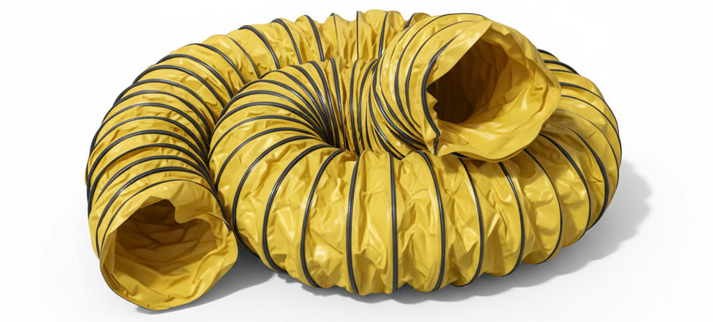 Yellow Ducting for EXHEAT LFH Temporary Fan Heater