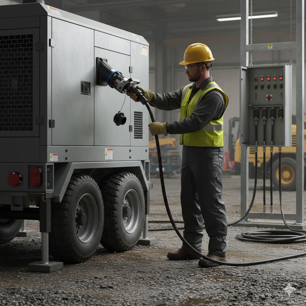 Marechal SPeX Hazardous Area Connector in an industrial setting used for power generation Marechal SPeX Hazardous Area Connector in an industrial setting used for power generation