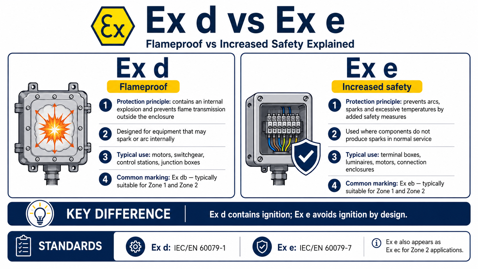 Ex d vs Ex e Ex d vs Ex e
